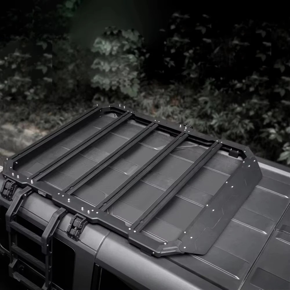 omu genesis aluminum luggage cargo carrier for bronco roof rack with cross bar